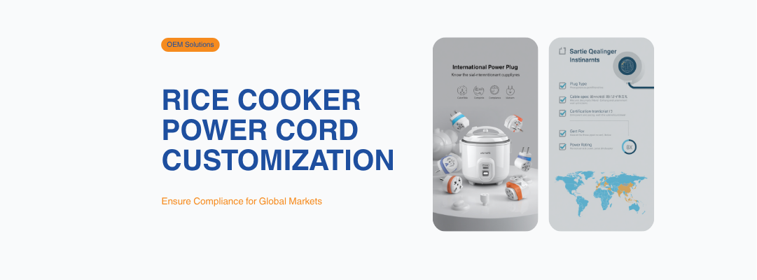 International Power Plug Customization A collection of different international power plugs for rice cookers