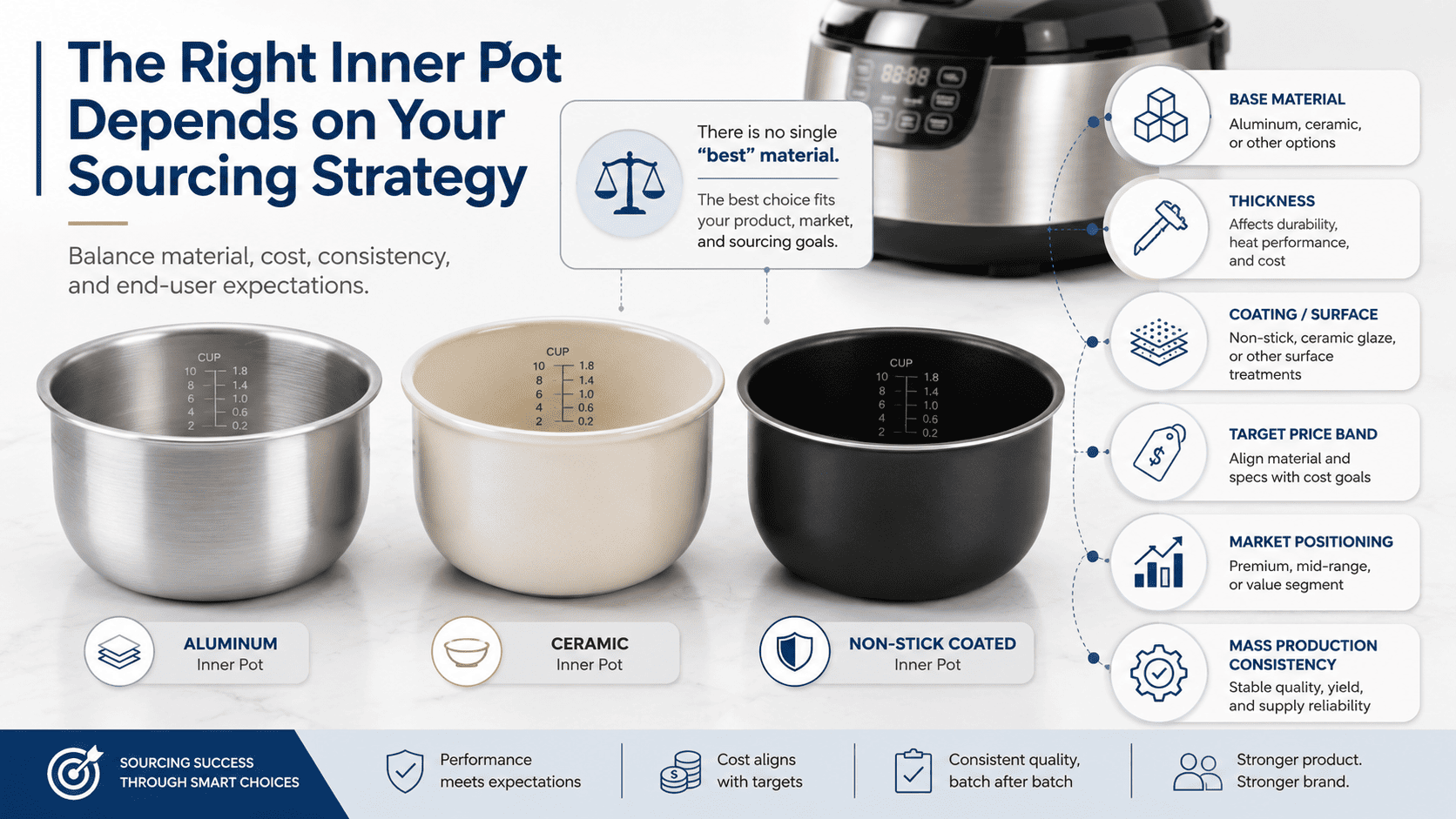 Rice cooker inner pot material comparison