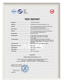 RoHS EU Directive certificate
