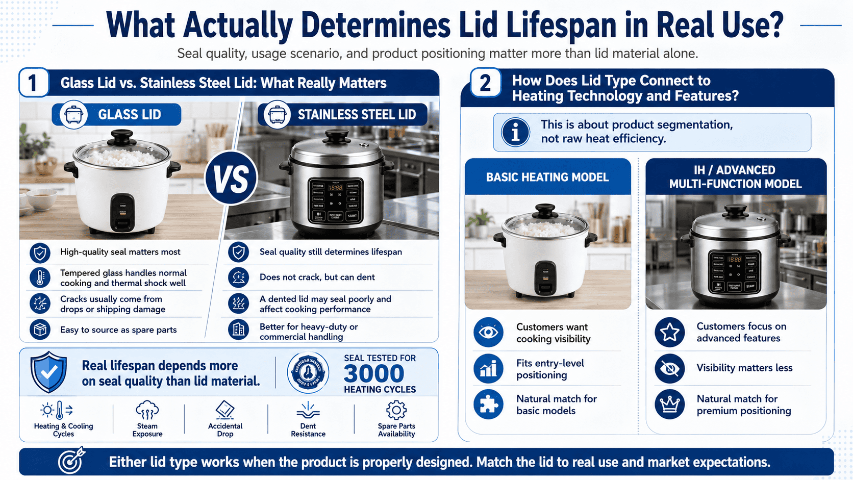 IH heating rice cooker with stainless steel lid