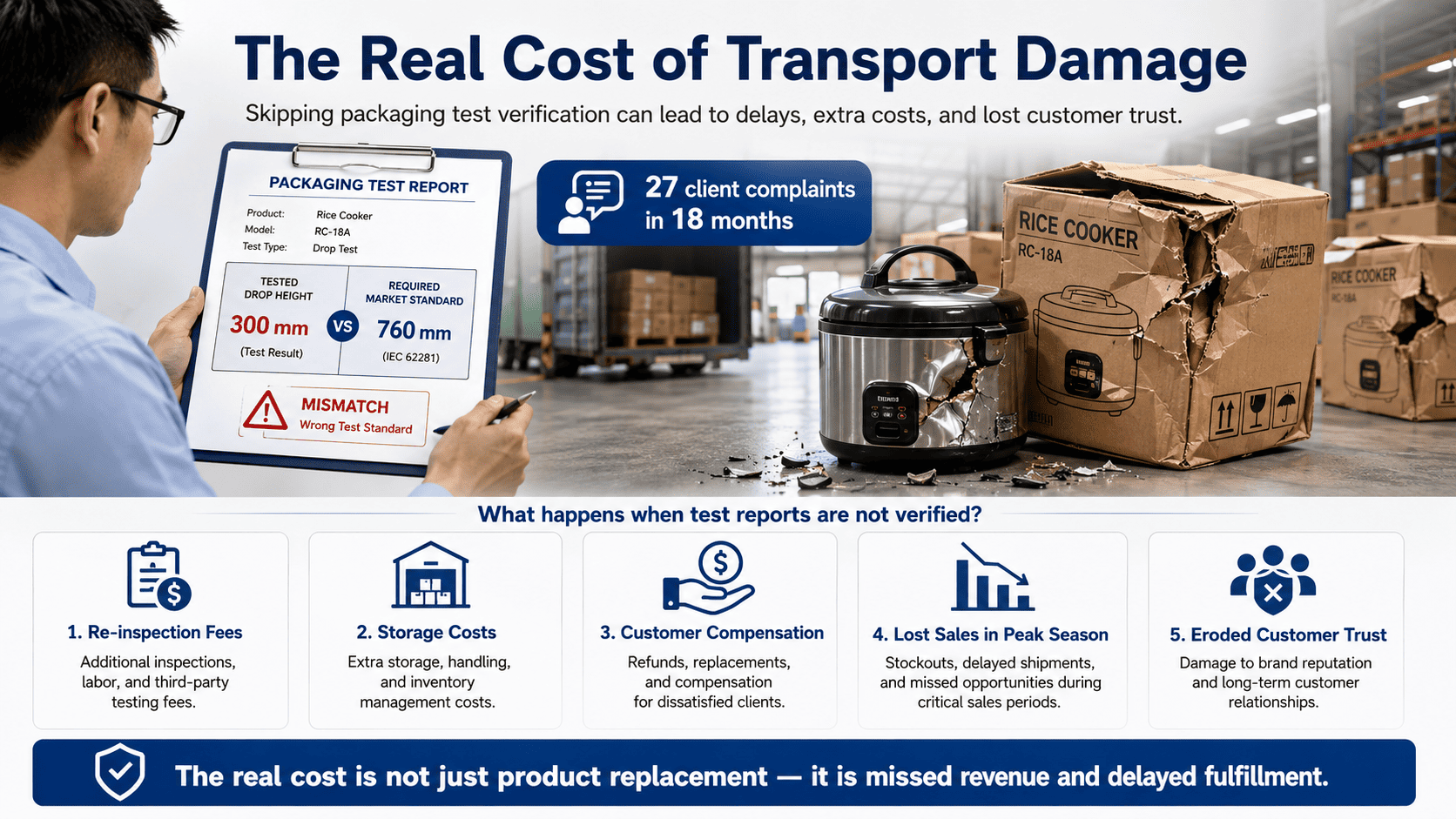 Transport damage cost breakdown