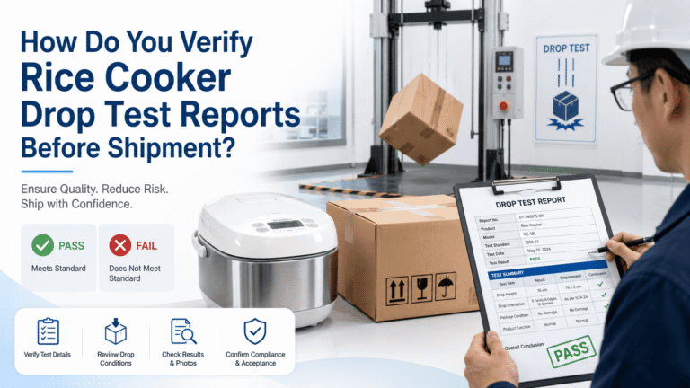 How Do You Verify Rice Cooker Drop Test Reports Before Shipment?