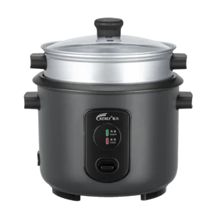 Joint body cylinder rice cooker with steamer