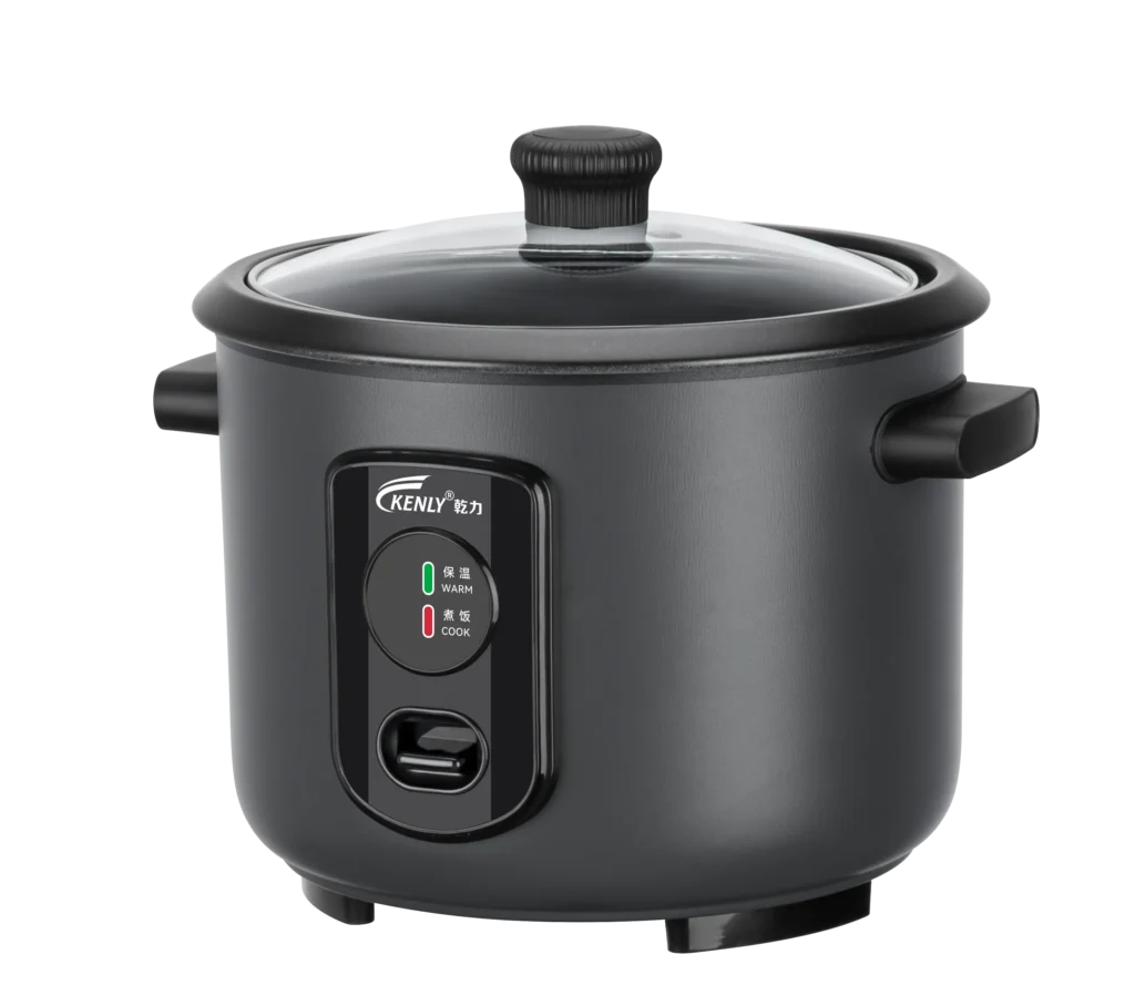 Joint body cylinder rice cooker with steamer