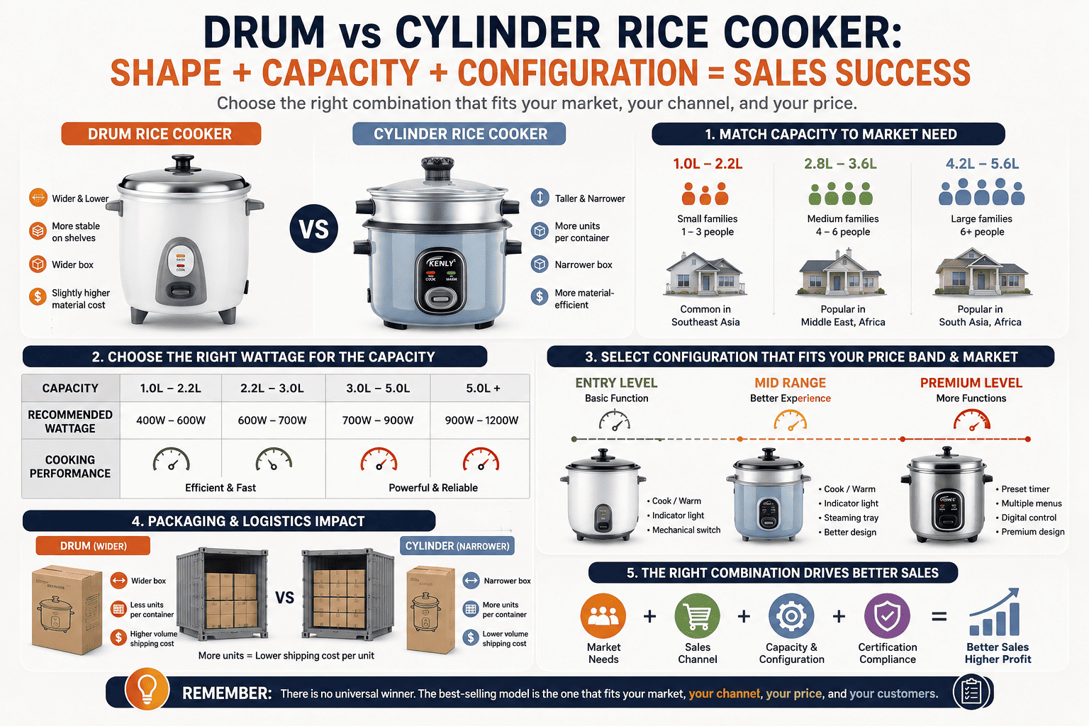 Rice cooker capacity and wattage specifications