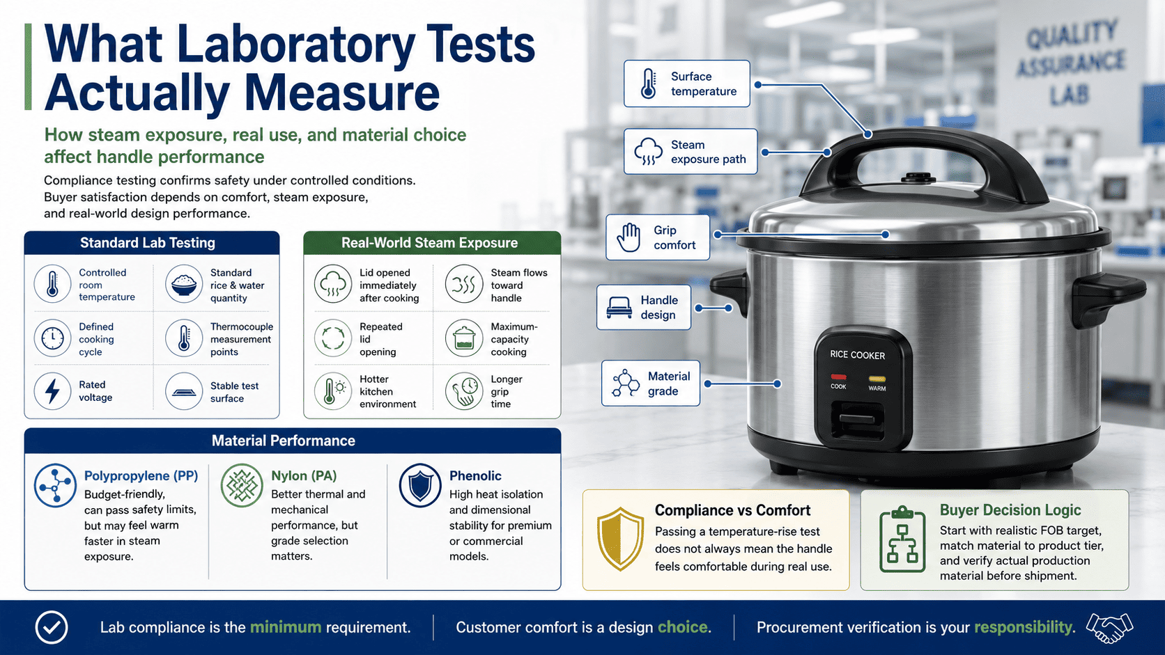 decision matrix for rice cooker handle material selection