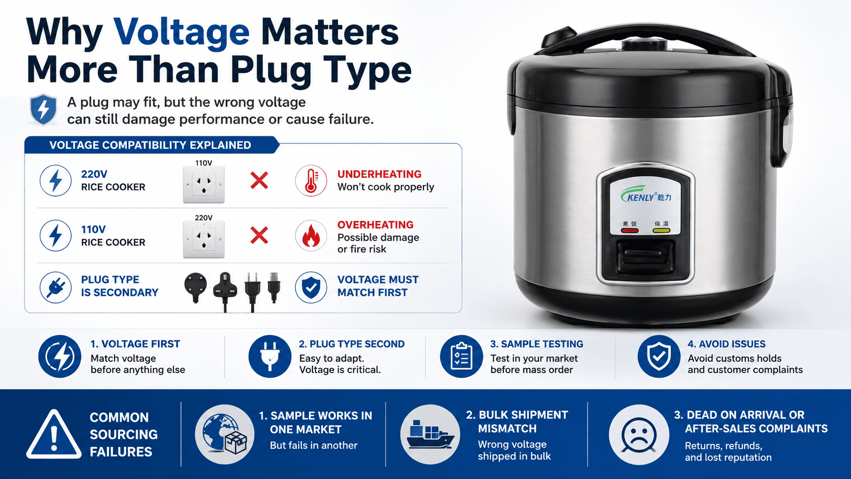 Rice cooker heating element showing voltage rating label