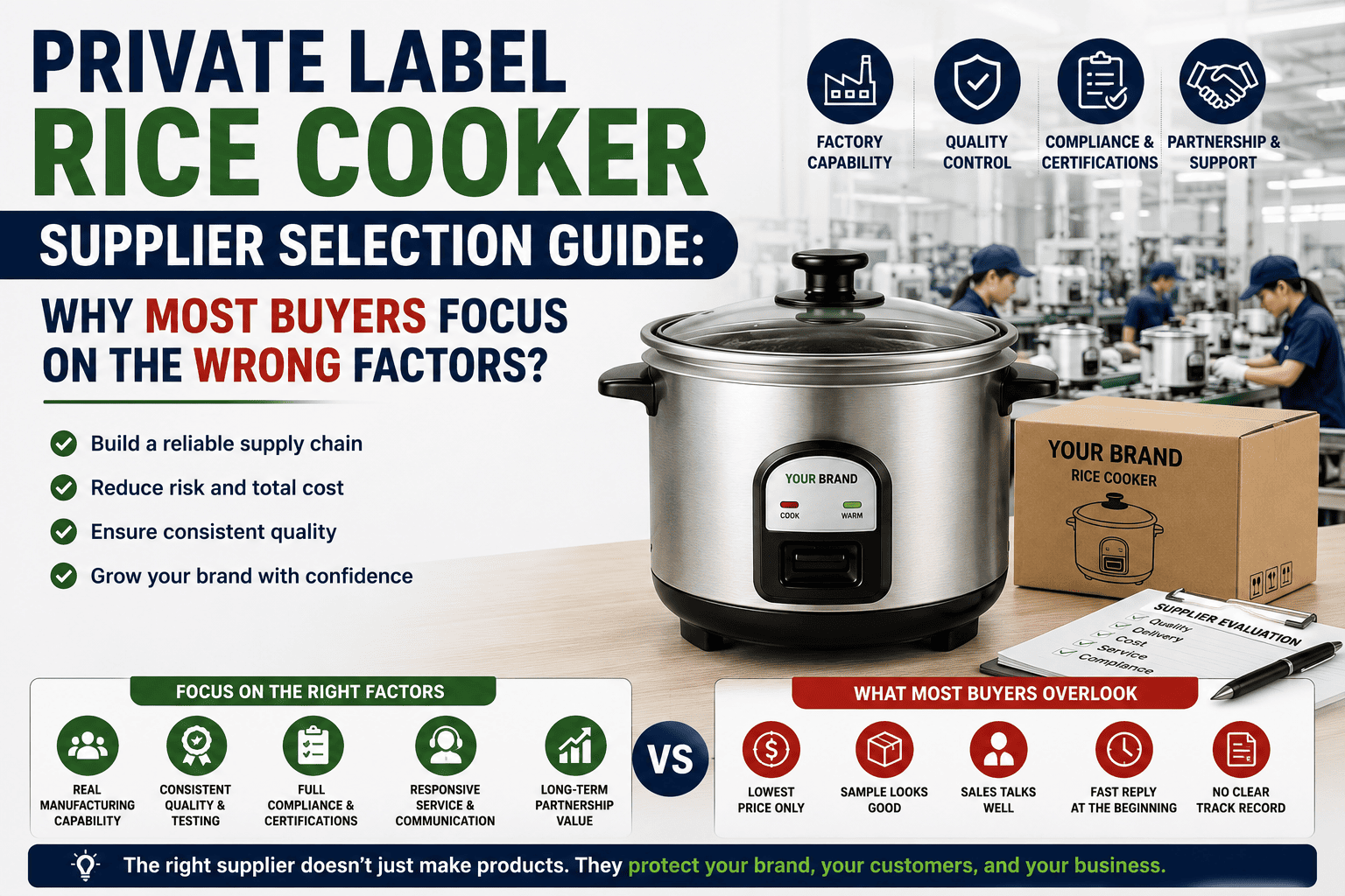 Private Label Rice Cooker Supplier Selection Guide: Why Most Buyers Focus on the Wrong Factors?