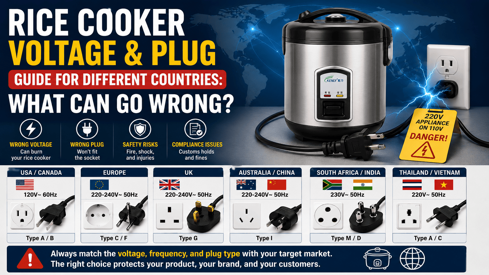 Rice Cooker Voltage and Plug Guide for Different Countries: What Can Go Wrong?
