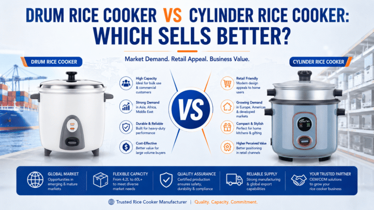 Drum Rice Cooker vs Cylinder Rice Cooker: Which Sells Better?
