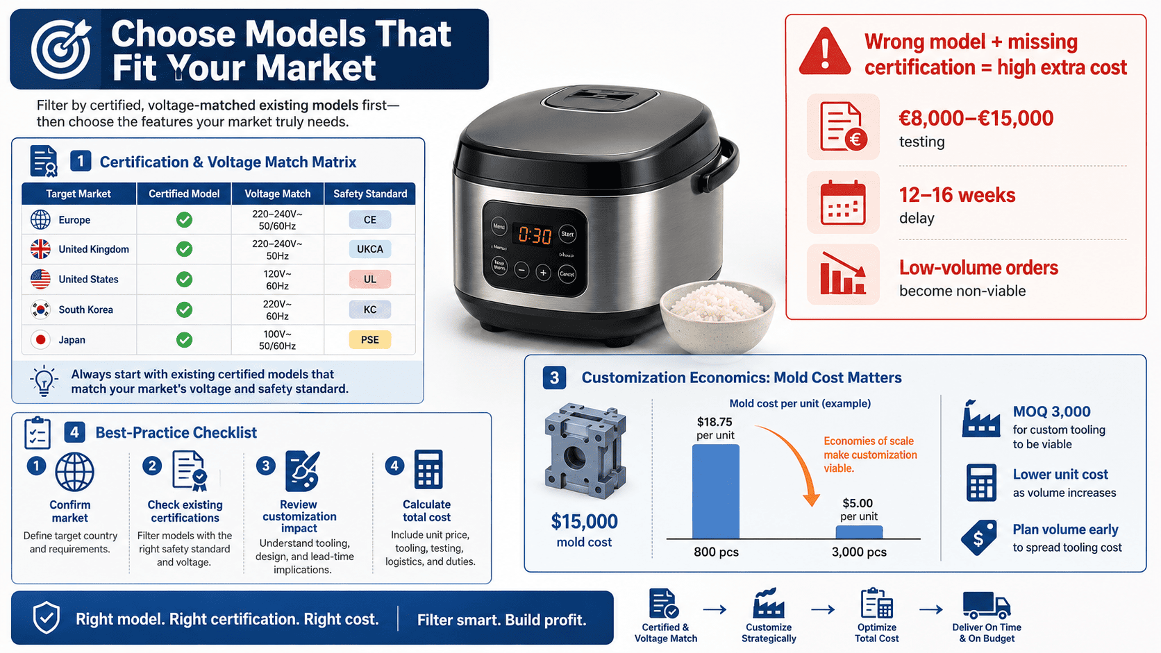 rice cooker mold development showing customization boundaries