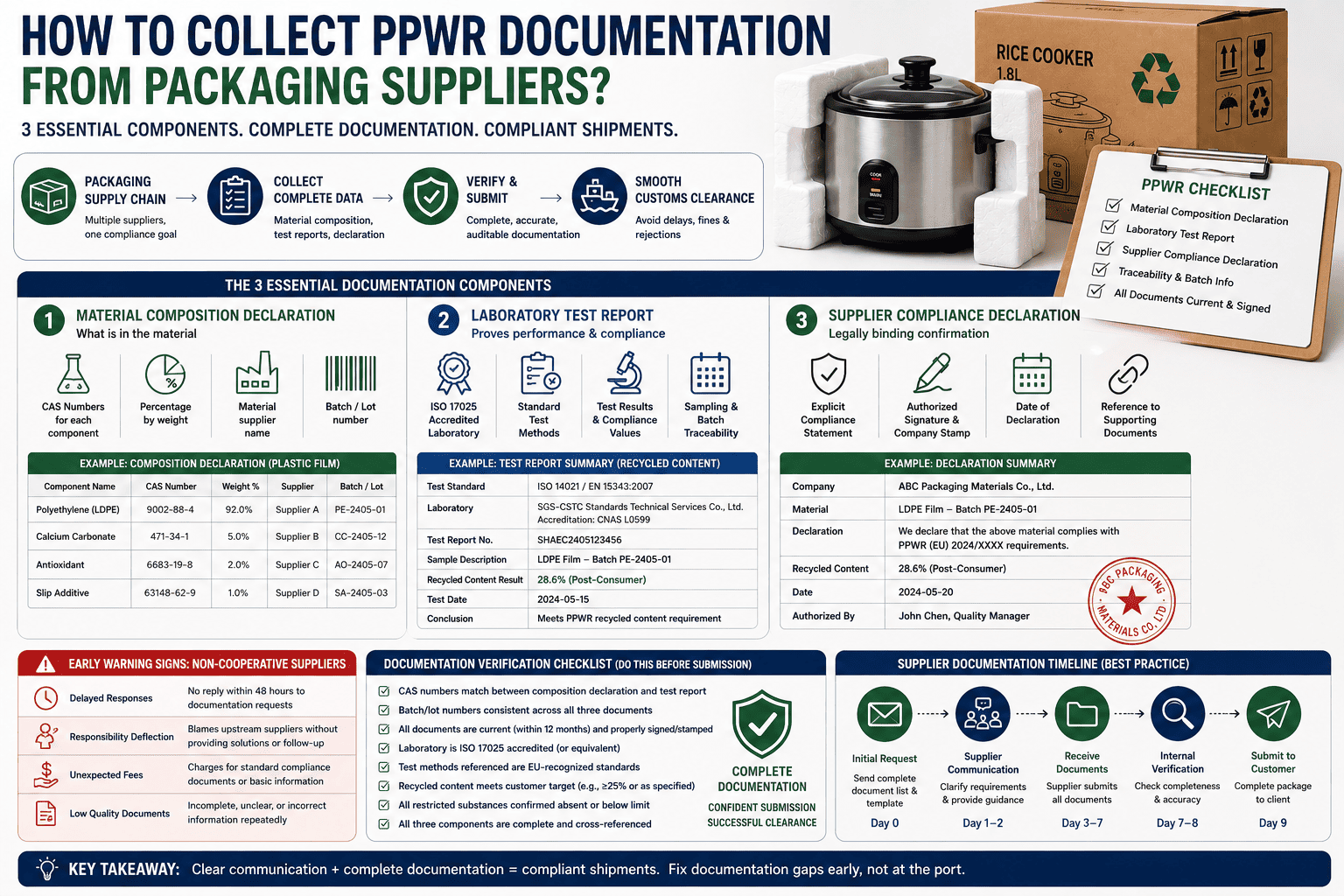 supplier cooperation red flags warning signs of supplier non-cooperation in PPWR documentation collection