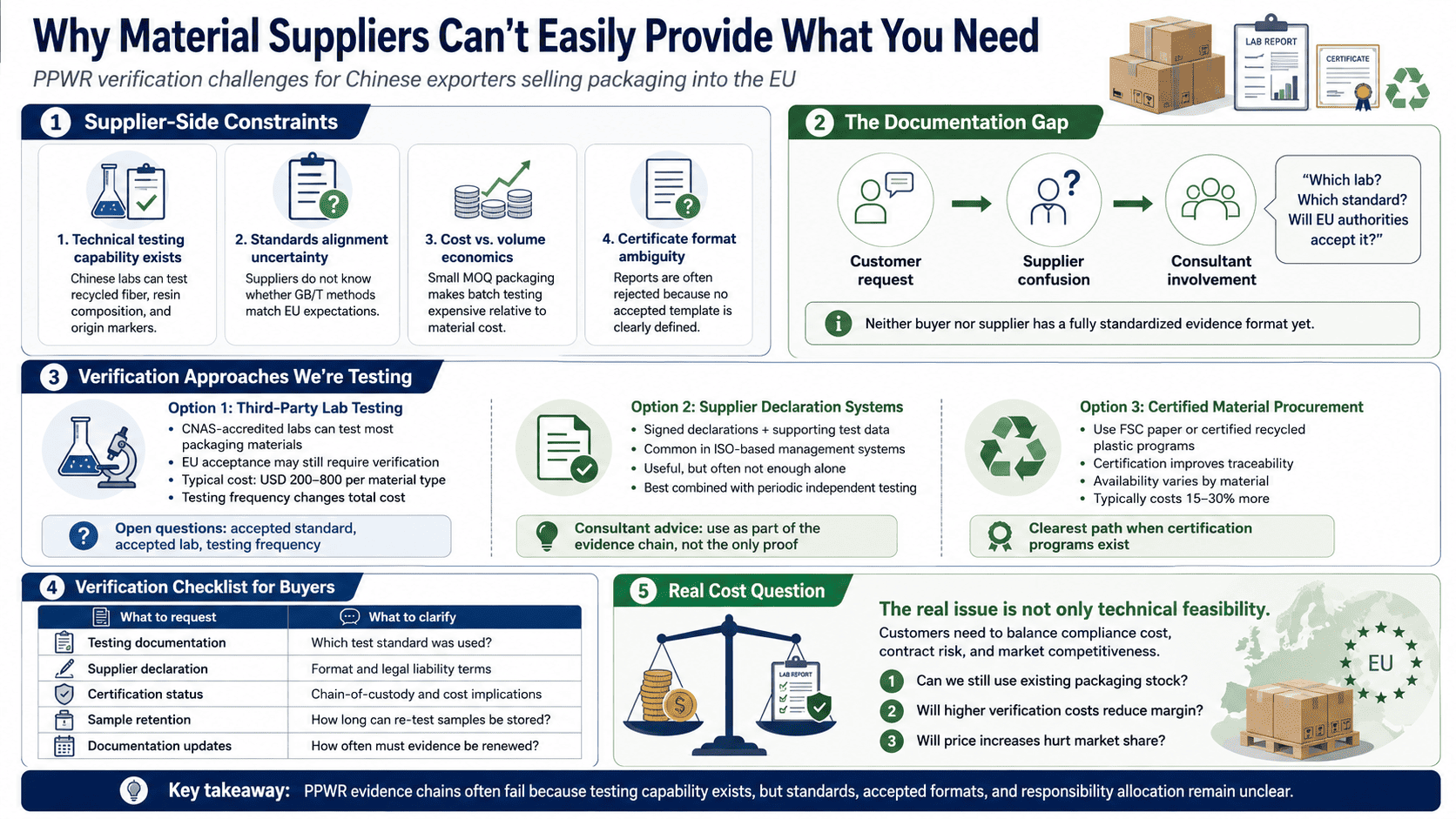 Cost comparison analysis for PPWR compliant packaging materials
