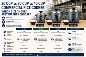 20 Cup vs 30 Cup vs 40 Cup Commercial Rice Cooker: Which Size Should Restaurants Choose?