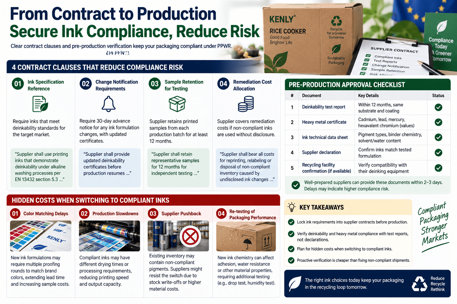 Hidden costs of switching to recyclable printing inks Production line testing PPWR compliant packaging inks