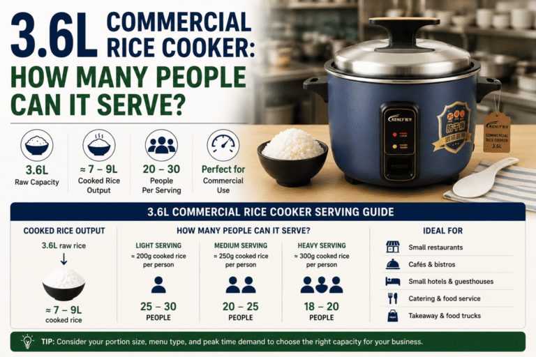 3.6L Commercial Rice Cooker: How Many People Can It Serve?