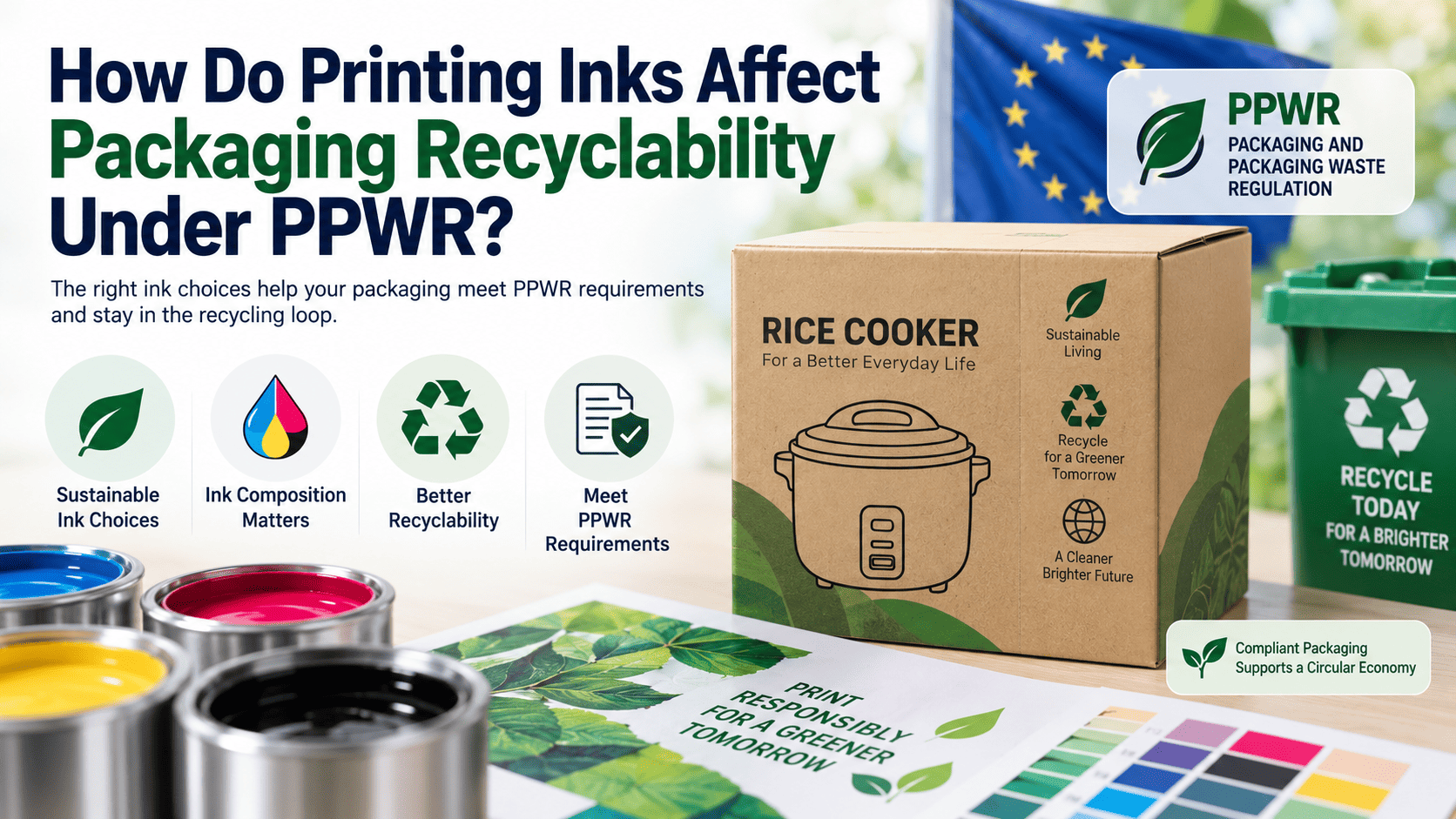 How Do Printing Inks Affect Packaging Recyclability Under PPWR?