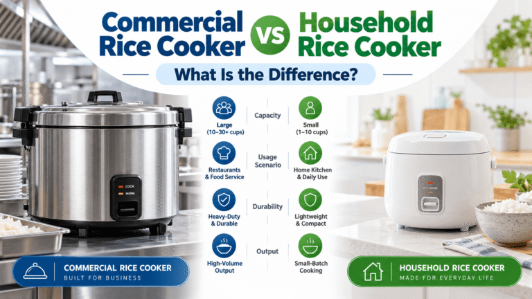 Commercial Rice Cooker vs Household Rice Cooker: What Is the Difference?
